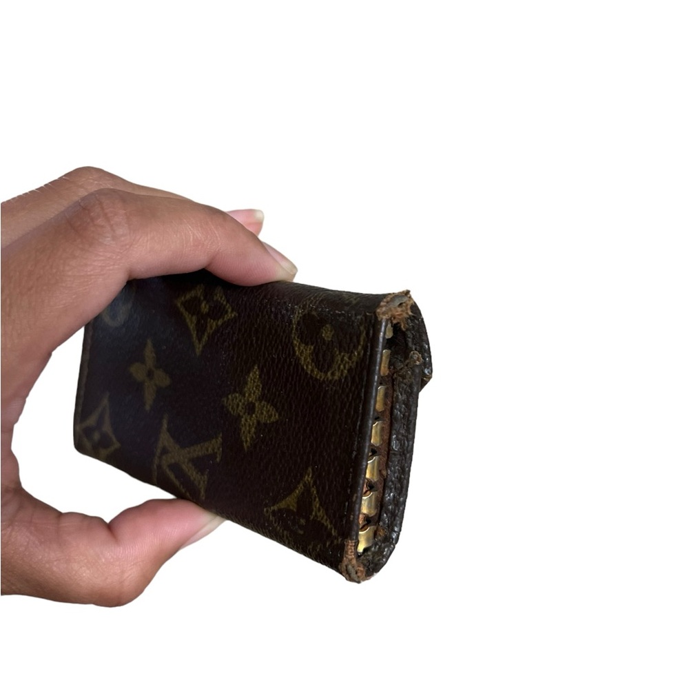 Vintage Authentic Louis Vuitton Monogram Leather Key Holder Keychain Wallet - Picture 5 of 11